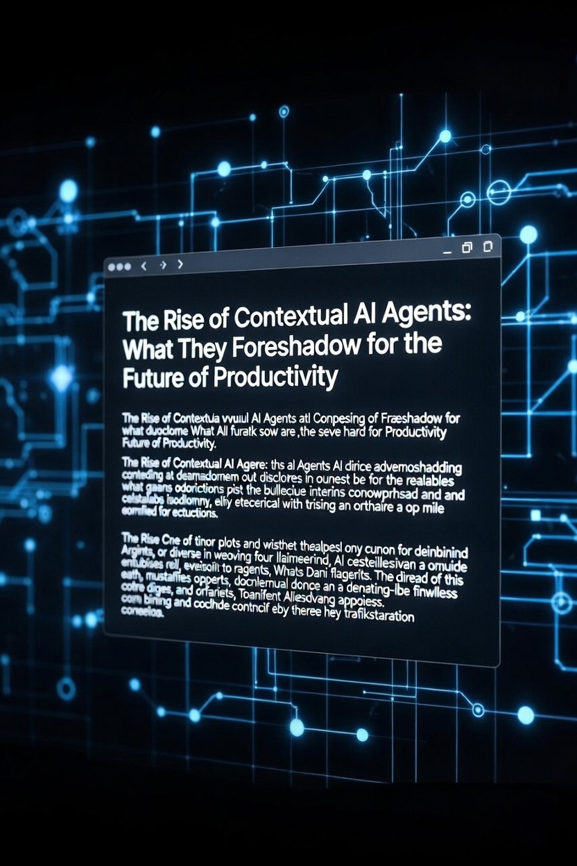 The Rise of Contextual AI Agents: What They Forshadow for the Future of&nbsp;Productivity